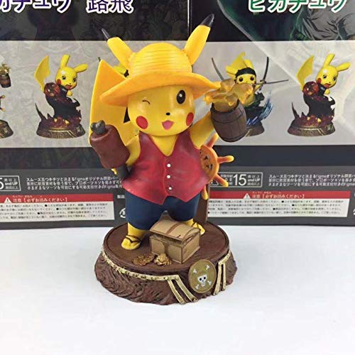 Dhl Pikachu Luffy Solon Montaña Gobierno Pikachu muñeca Modelo de la decoración del 18CM (Color : A)