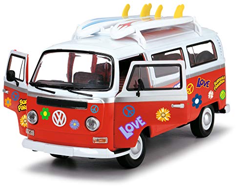Dickie Toys Surfer Van VW Bus con Tablas de Surf, Bully, Juguete de Furgoneta, Puerta Abierta, Pegatina Adhesiva de 32 cm, a Partir de 3 años Dickie Toys Surfer Van VW Bus con Tablas de Surf, Bully, Juguete de Furgoneta, Puerta Abierta, Pegatina Adhesiva de 32 cm, a Partir de 3 años