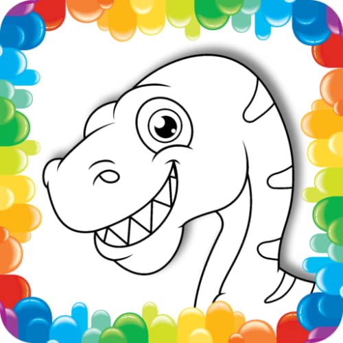 Dinosaur coloring book for kids and toddlers - Little Picasso 2 - 50+ fun drawing pages to color
