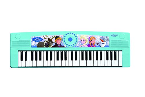 Disney Frozen K720FZ Teclado electrónico, Piano portátil, Instrumento para niñas (Lexibook, Color Azul