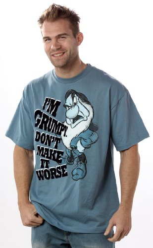 Disney para hombre T Shirt I 'm Gruñón no hacerlo peor W/pegatinas de Disney Disney para hombre T Shirt I 'm Gruñón no hacerlo peor W/pegatinas de Disney