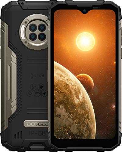 DOOGEE S96 Pro 8GB RAM + 128GB ROM Movil, 6350mAh Smartphone 4G, Cámara Cuádruple 48MP, Visión Nocturna + Frontal 16MP, Android 10, 6.22 HD+, NFC, GPS, IP68 IP69K Móvil Resistente al Agua, Negro