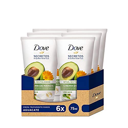 Dove Aceite de Aguacate y Extracto de Caléndula Crema de Manos 75 ml - [Pack de 6]