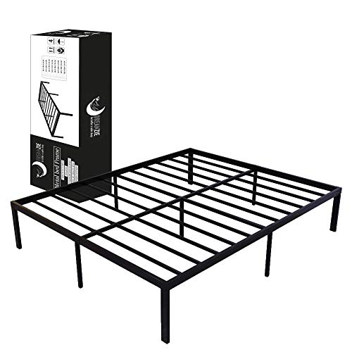 Dreamzie - Somier 135 x 190cm con Patas de 36cm - Bastidor de Cama Individual Plegable Metálico - Montaje Sencillo - Resistente Dreamzie - Somier 135 x 190cm con Patas de 36cm - Bastidor de Cama Individual Plegable Metálico - Montaje Sencillo - Resistente