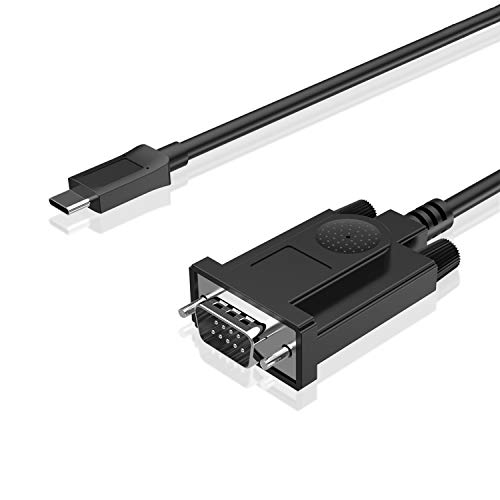 DriverGenius USB C a RS232 DB9 Adaptador Cable - Cable USB C a Serie DB9 RS232 Conversor Convertidor - Compatible con Windows 10/8/7/XP/Mac OS(Intel)/Ubuntu (USB Tipo C Serie)