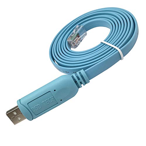 DSD TECH SH-RJ45A Cable de consola USB a RJ45 con chip FTDI para Cisco NETGEAR router / switch, soporte para Windows Linux Mac OS