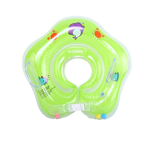 E-db Flotador Cuello Bebe Ajustable Inflable Doble Airbag Flotador Cuello para 1-18 Meses Bebé (Verde) E-db Flotador Cuello Bebe Ajustable Inflable Doble Airbag Flotador Cuello para 1-18 Meses Bebé (Verde)