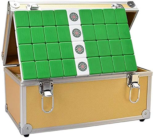 El más nuevo Juegos de azulejos Mahjong Set 2 personas / 4 personas Mahjong Viaje Durable Mahjong Silenciamiento Mahjong Mantel Metal Packing Box Antique Mahjong ( Color : A , Size : 34*16*18.3cm )