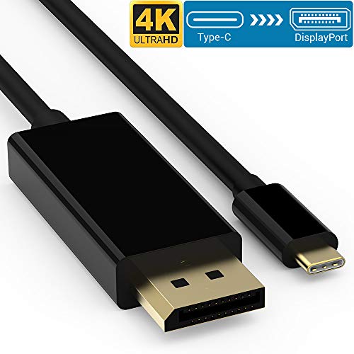 Elegear Cable USB C a DisplayPort 4K@60HZ, USB 3.1 Tipo C a DP Cable Compatible con iPad Pro/Macbook Air 2018, MacBook Pro 2018, Galaxy Note 9/S9/S8/S8 Plus,Huawei Mate 20 Pro/Mate 20/P20(1.8M)
