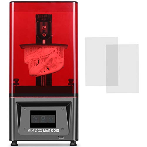 ELEGOO Mars 2 Pro Impresora 3D Mono MSLA Impresora 3D de Resina LCD de Fotopolimerización UV con LCD Monocromático 2K de 6 Pulgadas, Tamaño de Impresión 129mm(L)*80mm(W)*160mm(H)