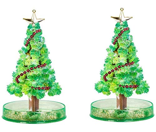 ELEPURE - Lote de 2 árboles mágicos en crecimiento para decoración de árboles, juguetes mágicos de papel, bricolaje, para niños, juguetes educativos y de fiesta divertidos (verde) ELEPURE - Lote de 2 árboles mágicos en crecimiento para decoración de árboles, juguetes mágicos de papel, bricolaje, para niños, juguetes educativos y de fiesta divertidos (verde)