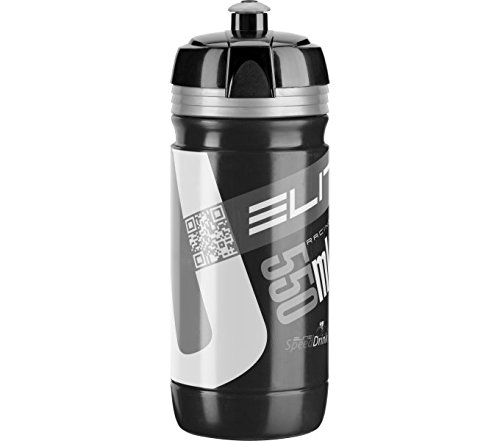 Elite Corsa, 550 Ml, Plata Bidón, Unisex Adulto, Negro/Gris Elite Corsa, 550 Ml, Plata Bidón, Unisex Adulto, Negro/Gris