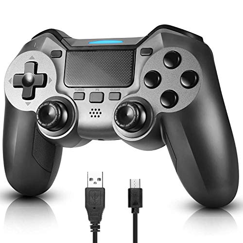 Ertisa Mando Inalámbrico para PS4, Gamepad Wireless Bluetooth Controlador Controller Joystick con Vibración Doble Remoto Compatible con Playstation 4/PS4 Slim/Pro and PS3