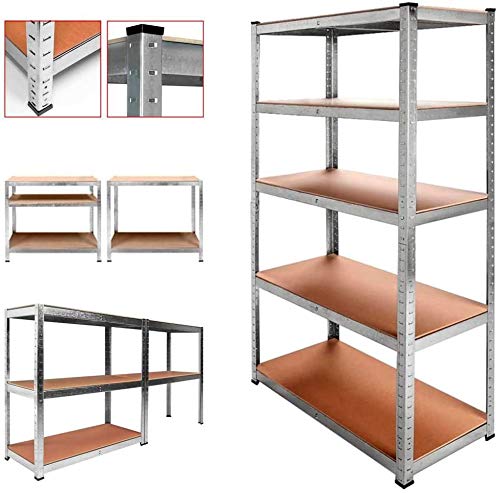 Estantería metálica galvanizada 875Kg 5 Baldas modular 180 x 90 x 40cm Estantería metálica galvanizada 875Kg 5 Baldas modular 180 x 90 x 40cm