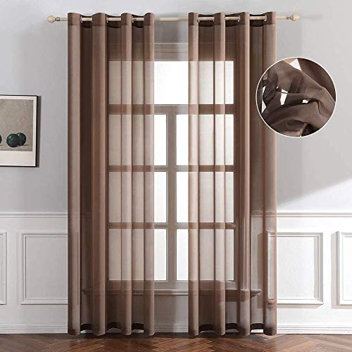 eurostyle Cortina Iris marrón claro transparente con ojales de aluminio tejido suave para dormitorio y salón 140 x 280 cm n 1 panel eurostyle Cortina Iris marrón claro transparente con ojales de aluminio tejido suave para dormitorio y salón 140 x 280 cm n 1 panel