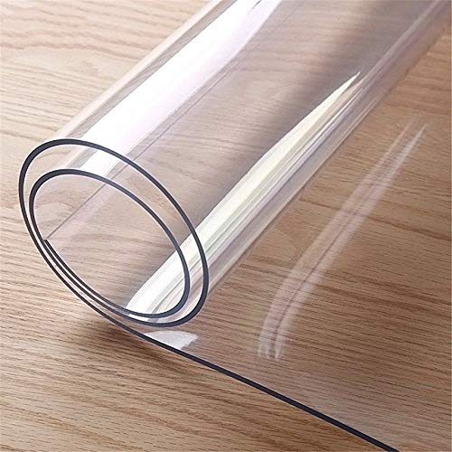 Everest Home Protector de Mesa de Material Impermeable Transparente. Protector PVC para mesas de Cocina, mesas de Comedor, Mantel, Mesa de Escritorio (60 x 120 cm)