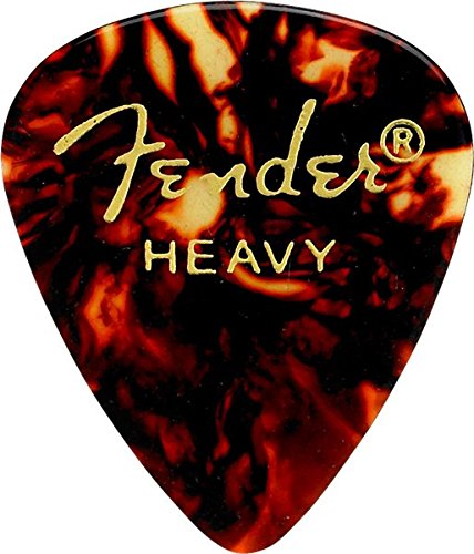 Fender 198-0351-900 Púas clásicas de 351 formas - Caparazón de tortuga - Pesadas - Paquete de 12 unidades