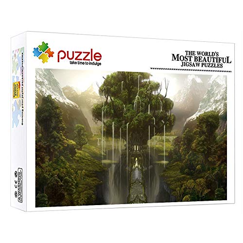 FFGHH Jigsaw Puzzle Puzzle 1000 Piezas Puzzle 1000 Piezas Adultos Mini Puzzles Casa del Árbol del Paisaje Decoración del Hogar para Adultos Amigo Y Niños 38X26Cm