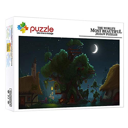 FFGHH Rompecabezas Puzzles 1000 Piezas Puzzles 10 Años Mini Puzzle Casa del Árbol Rompecabezas Imposible Recomendado para Amigo Niños Adultos 38X26Cm