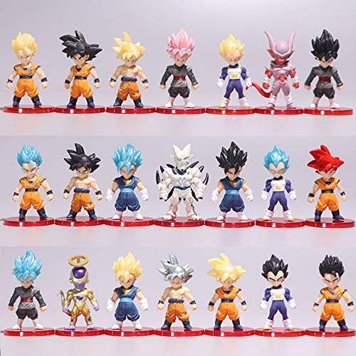 Figuras De Acción De Super Saiyan, DBZ, Son Goku, Veget A Freezer Vegetto, Juguete De Modelos Coleccionables En PVC, Regalo, 8/16/21 Uds./Lote (21pcs)