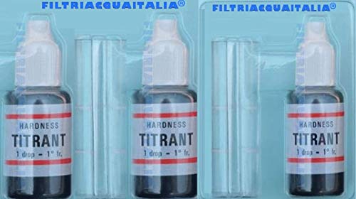 Filtros de agua Italia Titrant 3 Kit Análisis Dureza Agua (Grados Francios) - Tester Dureza Reactivo Único