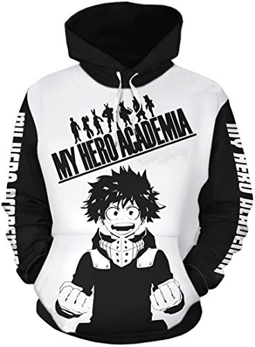 FLYCHEN Mujer Sudaderas con Capucha Manga Japonesa My Hero Academia Impresión 3D All Might Manga Larga - Logo 14 - M