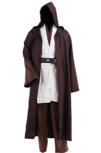 Fuman Star Wars Kenobi Jedi Tunic Cosplay Disfraz de Jedi para adultos, hombre, XL