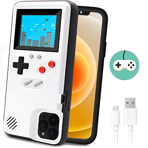 Funda de Teléfono para Juegos para iPhone,LucBuy Cubierta Protectora Estuche con 36 Juegos,Pantalla a Color,Estuche de Videojuegos a Prueba de Golpes para iPhone X/Xs/MAX/XR/6s/7/8P/11/12 Pro/Max/Mini