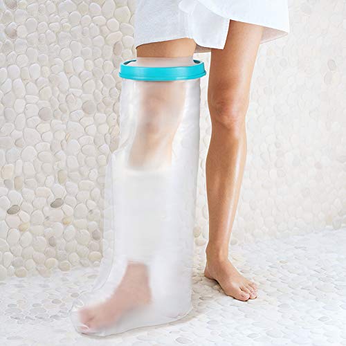 Funda impermeable para pierna fundida, la mejor protección impermeable para herida, pie ortopédico, protector de vendaje para ducha, baño, tamaño de media pierna