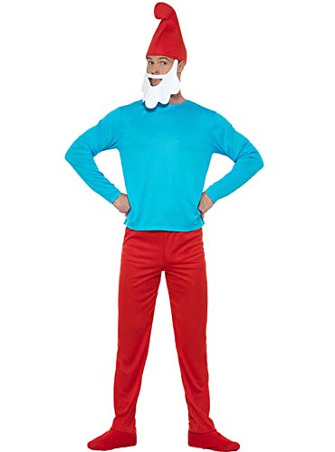 Funidelia | Disfraz de Papá Pitufo Oficial para Hombre Talla XL ▶ The Smurfs, Dibujos Animados, Los Pitufos, Enanito - Rojo Funidelia | Disfraz de Papá Pitufo Oficial para Hombre Talla XL ▶ The Smurfs, Dibujos Animados, Los Pitufos, Enanito - Rojo