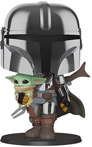 Funko- Pop Star Wars:Mandalorian-10 Mandalorian (w/Chrome Armour) Figura Coleccionable, Multicolor (49931)