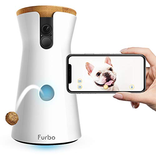 Furbo - CÁMARA para Perros: Telecámara HD WiFi para Mascotas con Audio Bidireccional, Visión Nocturna, Alerta de Ladrido y Lanzamiento de Golosinas, Diseñado para Perros