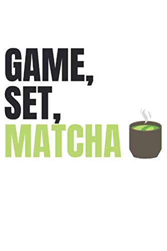 Game, Set, Matcha: Dot Grid Journal, 6"x9", 120 pages