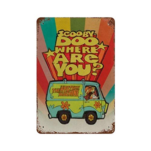 GDRAY Sco-oby-D-oo - Placa de metal con texto "Where Are You", diseño vintage