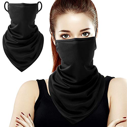 Geyoga Bandana Cubierta Facial de Unisex Bufanda Pasamontaña con Bucles de Orejas Cubierta de Cara de Motocicleta Antiviento Diadama Bandanda Braga de Cuello sin Costura Lavable Geyoga Bandana Cubierta Facial de Unisex Bufanda Pasamontaña con Bucles de Orejas Cubierta de Cara de Motocicleta Antiviento Diadama Bandanda Braga de Cuello sin Costura Lavable