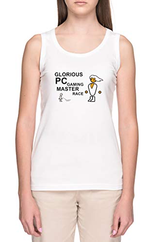 Glorious Pc Gaming Master Race Mujer Blanco Tank Camiseta Women's White Tank T-Shirt