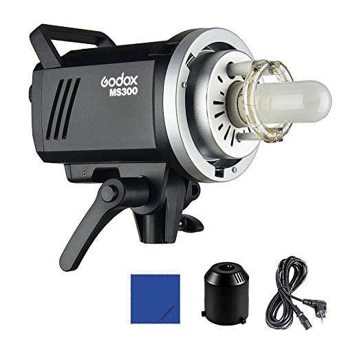 Godox MS300 Lámpara LED de vídeo (300 W, con Bowens Mont 150 W, lámpara de Modelado, 2,4 G integrada en el Sistema inalámbrico X para el Comercio electrónico, Retrato, Producto Estilo