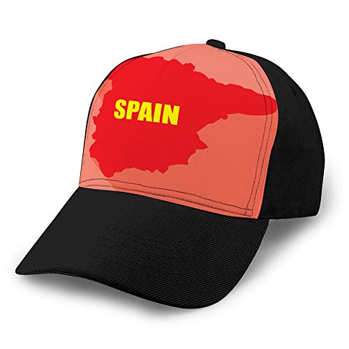 Gorras de béisbol para Hombre, de Perfil bajo, con Estilo, de Tela, Gorras de béisbol Flag of Spain in