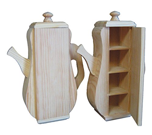 greca Caja de Madera con Forma de Tetera. Interior con departamentos. En Crudo, para Decorar. Medidas (Ancho/Fondo/Alto): 24 * 8 * 33 cm. greca Caja de Madera con Forma de Tetera. Interior con departamentos. En Crudo, para Decorar. Medidas (Ancho/Fondo/Alto): 24 * 8 * 33 cm.