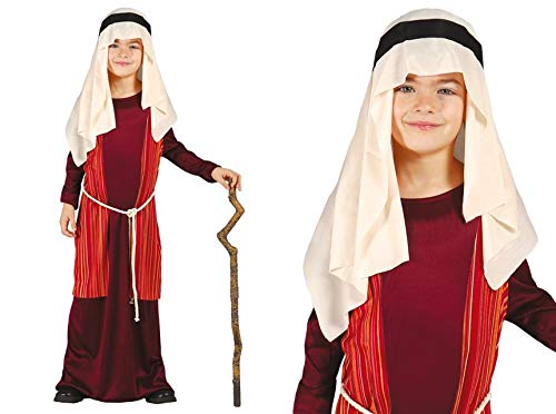 GUIRMA Disfraz de Pastor árabe judío Rojo Pesebre Viviente Infantil