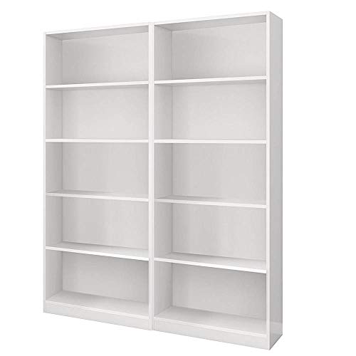 HABITMOBEL Grupo de 2 Librerías o estanterías, Medida Total; 164 cm (Ancho) x 204 cm (Alto) x 28 cm (Fondo). HABITMOBEL Grupo de 2 Librerías o estanterías, Medida Total; 164 cm (Ancho) x 204 cm (Alto) x 28 cm (Fondo).