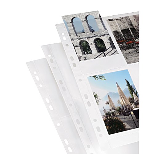 Hama Fundas Fotográficas para Álbumes de Anillas (A4, 10 x 15 cm, Blanco, 10 hojas, 9 x 13 / 10 x 15, 297 mm, 210 mm)