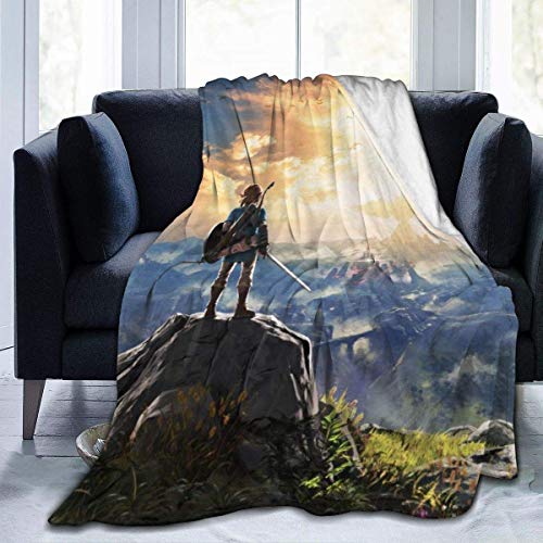 HASYH The Legend of Zelda Blanket Oversized Warm Adult Super Soft Blanket with Soft Anti-Pilling Flannel For Adults & Kids 3D Print 80"x60"