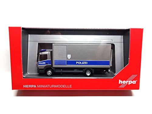 Herpa- MB Atego`13 Box Truck Polizei Hamburgo - Juego de Modelos (93538)