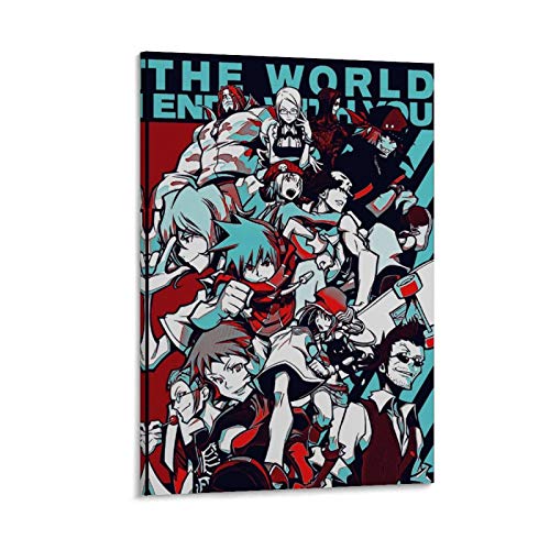 heshunxing Póster de anime The World Ends With You para pared, diseño moderno de familia de 50 x 75 cm