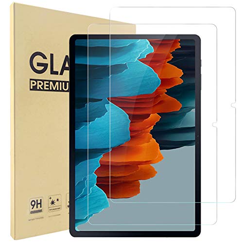 Hianjoo 2 Piezas Pantalla Protector Compatible con Samsung Galaxy Tab S7 11.0", Premium Cristal Tablet Salvapantallas Vidrio Templado para SM-T870/T875[9H Dureza][Alta Claridad][Sin Burbujas]