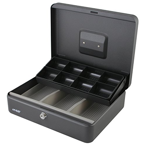 HMF 15130-02 Caja de caudales para mercado 30 x 24 x 9 cm, negro