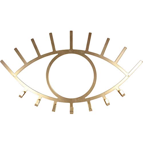 Ho Sho 39-2H-014 - Colgador para joyas y accesorios de pared, diseño de ojo dorado de metal