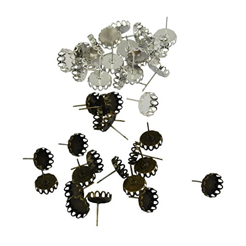 Homyl 40 uds/lote 10 mm Vintage Filigrana Redonda Cabujón Ear Studs Blank Bezel Ajustes DIY Pendientes Resultados de los Monili Artesanía Plata y Bronce Homyl 40 uds/lote 10 mm Vintage Filigrana Redonda Cabujón Ear Studs Blank Bezel Ajustes DIY Pendientes Resultados de los Monili Artesanía Plata y Bronce