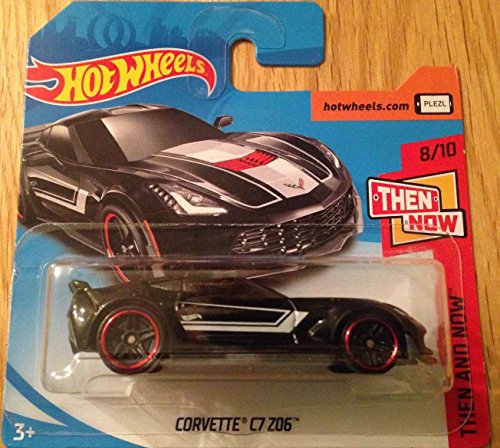 Hot Wheels 2018 Corvette C7 Z06 Black 8/10 Then and Now 48/365 (Short Card)